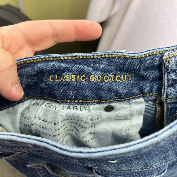 American Eagle Next Level Flex Classic Bootcut Jeans Mens 34/34 Blue Denim 2298 - Picture 3 of 9